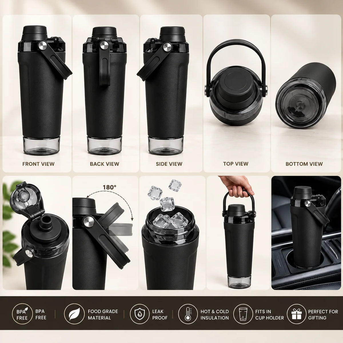 EliteMix™ Vacuum Insulated Shaker Bottle