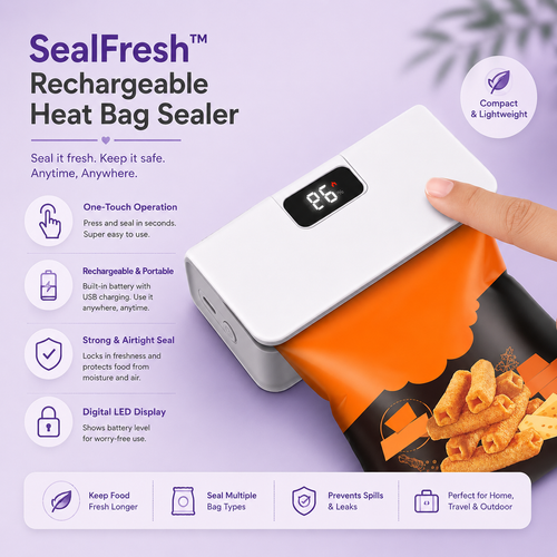 SealFresh™ Rechargeable Heat Bag Sealer
