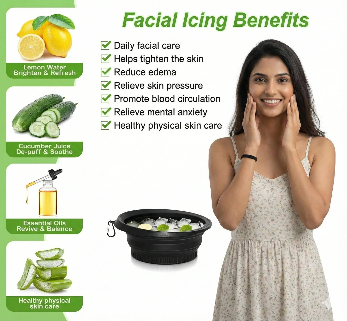 CryoBloom™ Foldable Ice Facial Bowl
