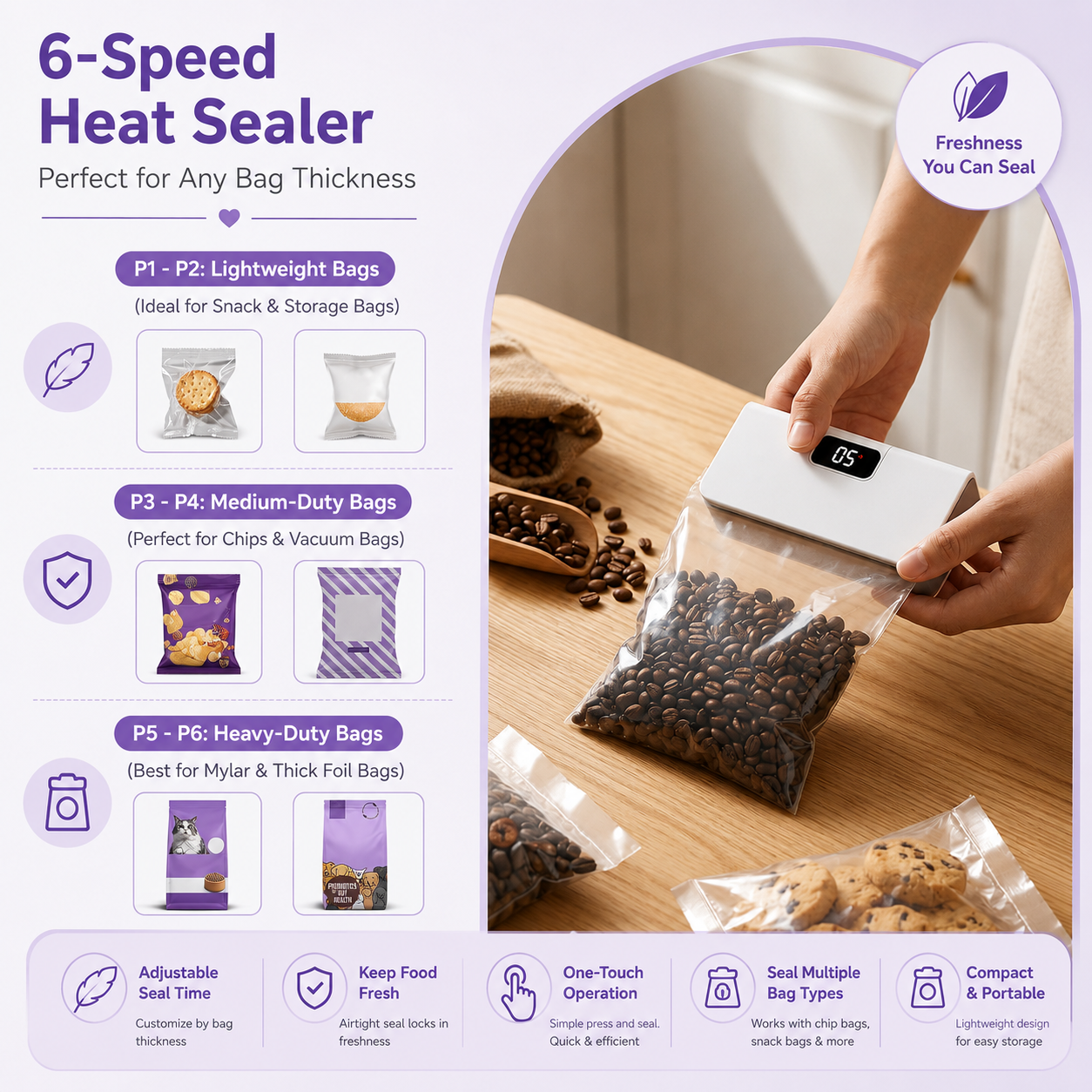 SealFresh™ Rechargeable Heat Bag Sealer