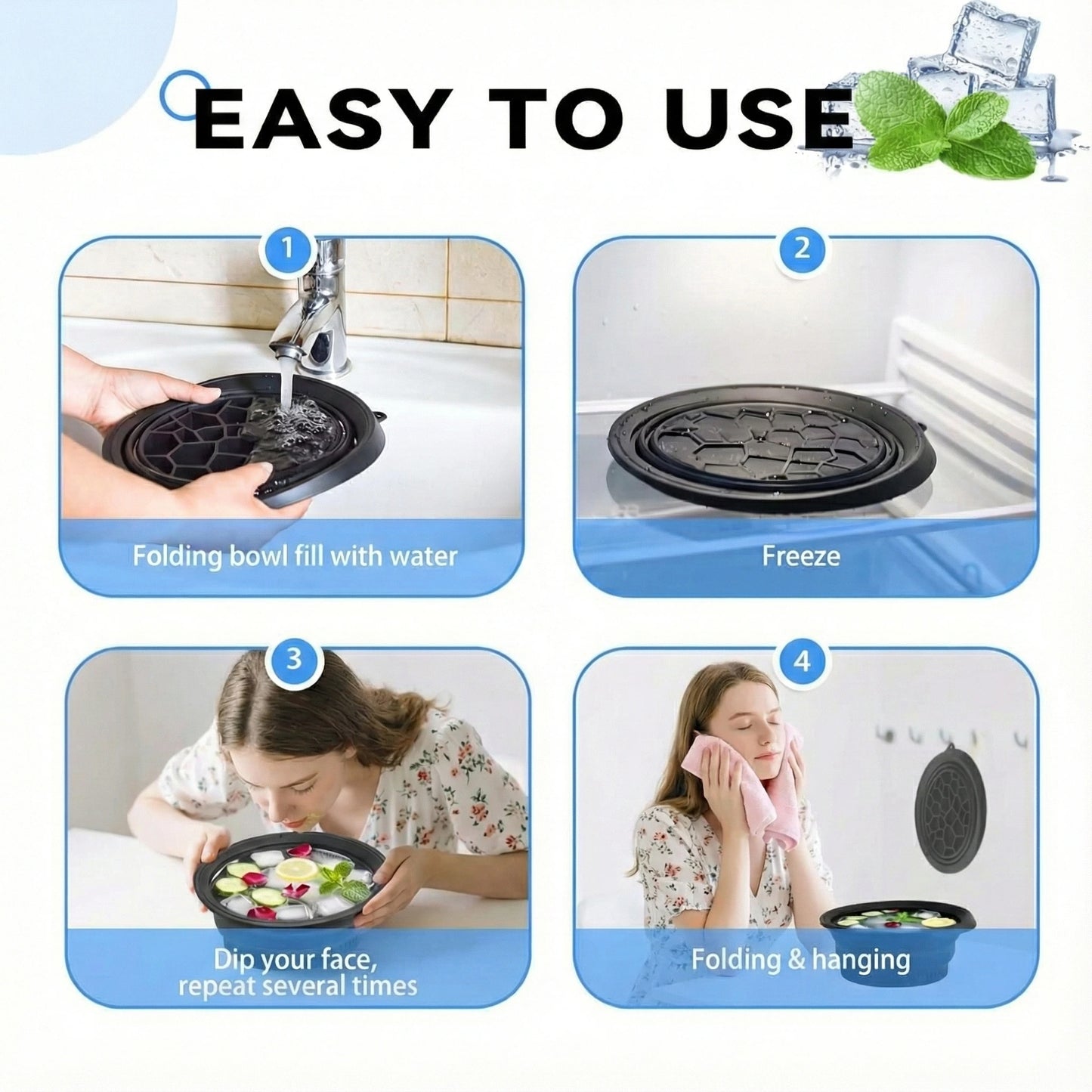 CryoBloom™ Foldable Ice Facial Bowl