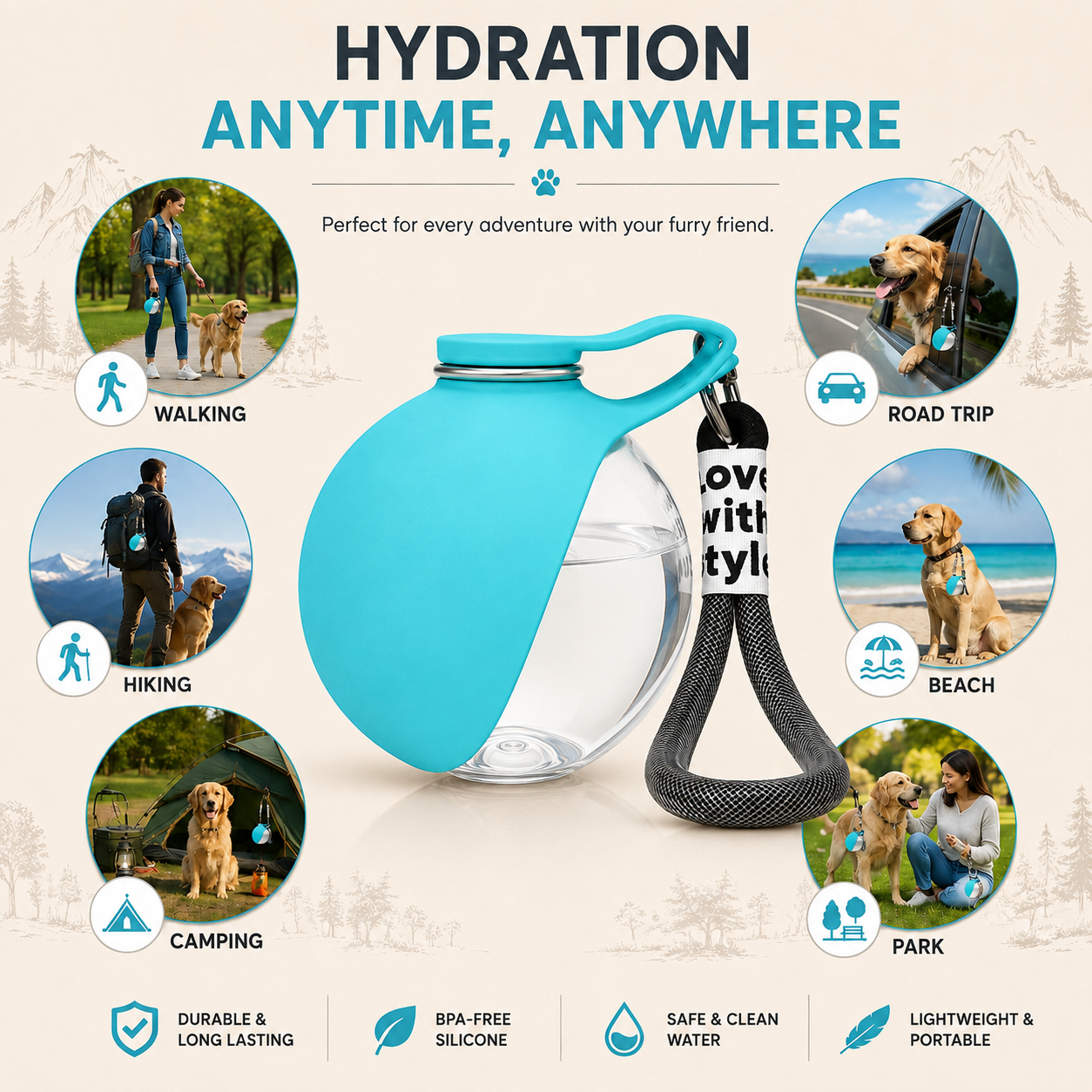 PawSip™ Portable Pet Water Bottle