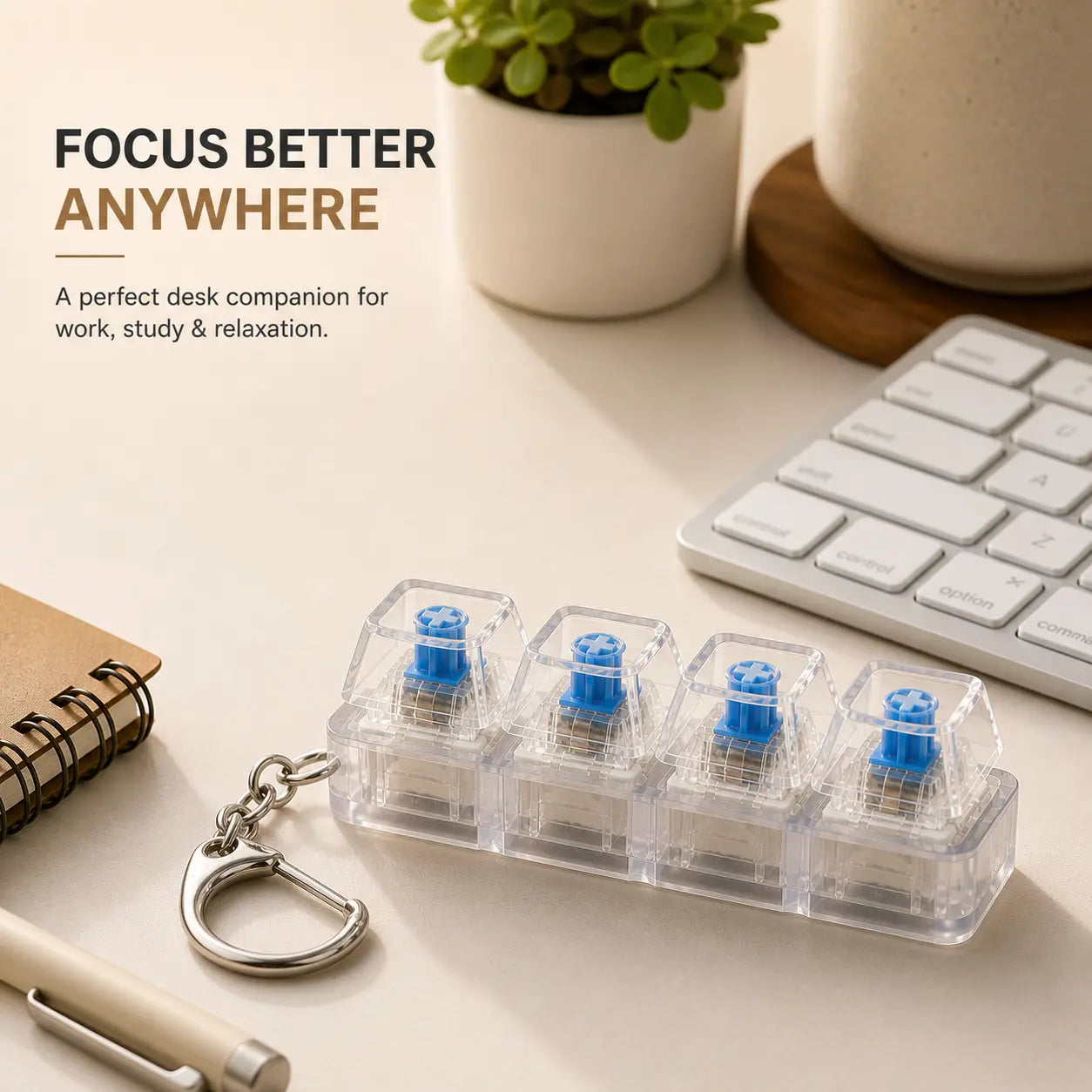 ClickKey™ Keyboard Fidget Keychain
