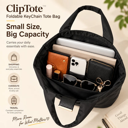 ClipTote™ Foldable KeyChain Tote Bag