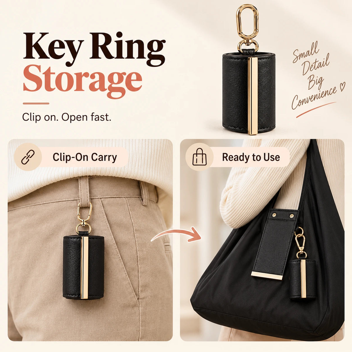 ClipTote™ Foldable KeyChain Tote Bag