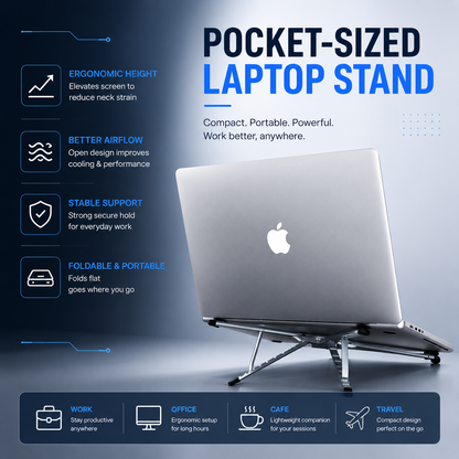 ElevatePro™ Magnetic Foldable Laptop/Mobile Stand