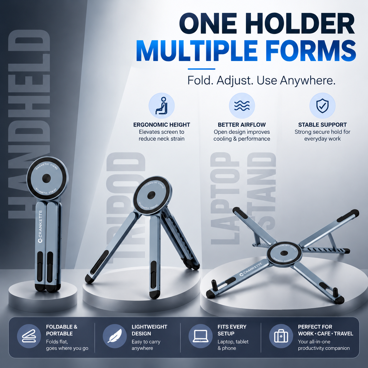 ElevatePro™ Magnetic Foldable Laptop/Mobile Stand