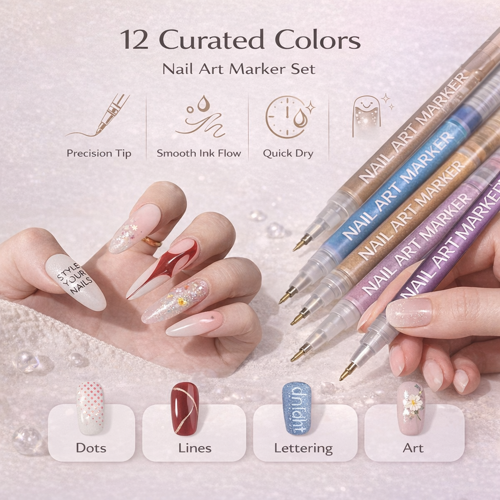 NailCraft™ Nail Art Marker - 12 Colors