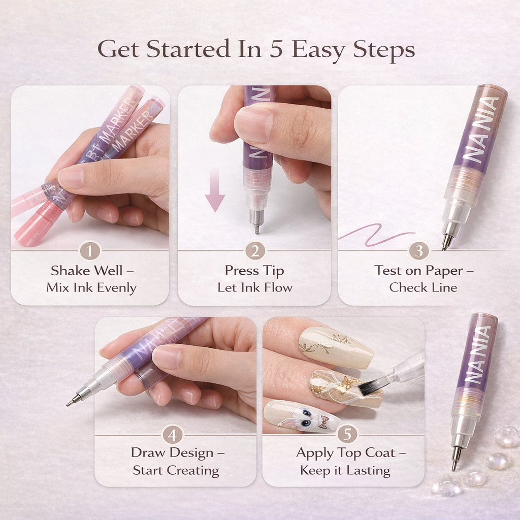NailCraft™ Nail Art Marker - 12 Colors