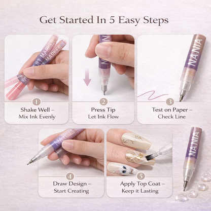 NailCraft™ Nail Art Marker - 12 Colors