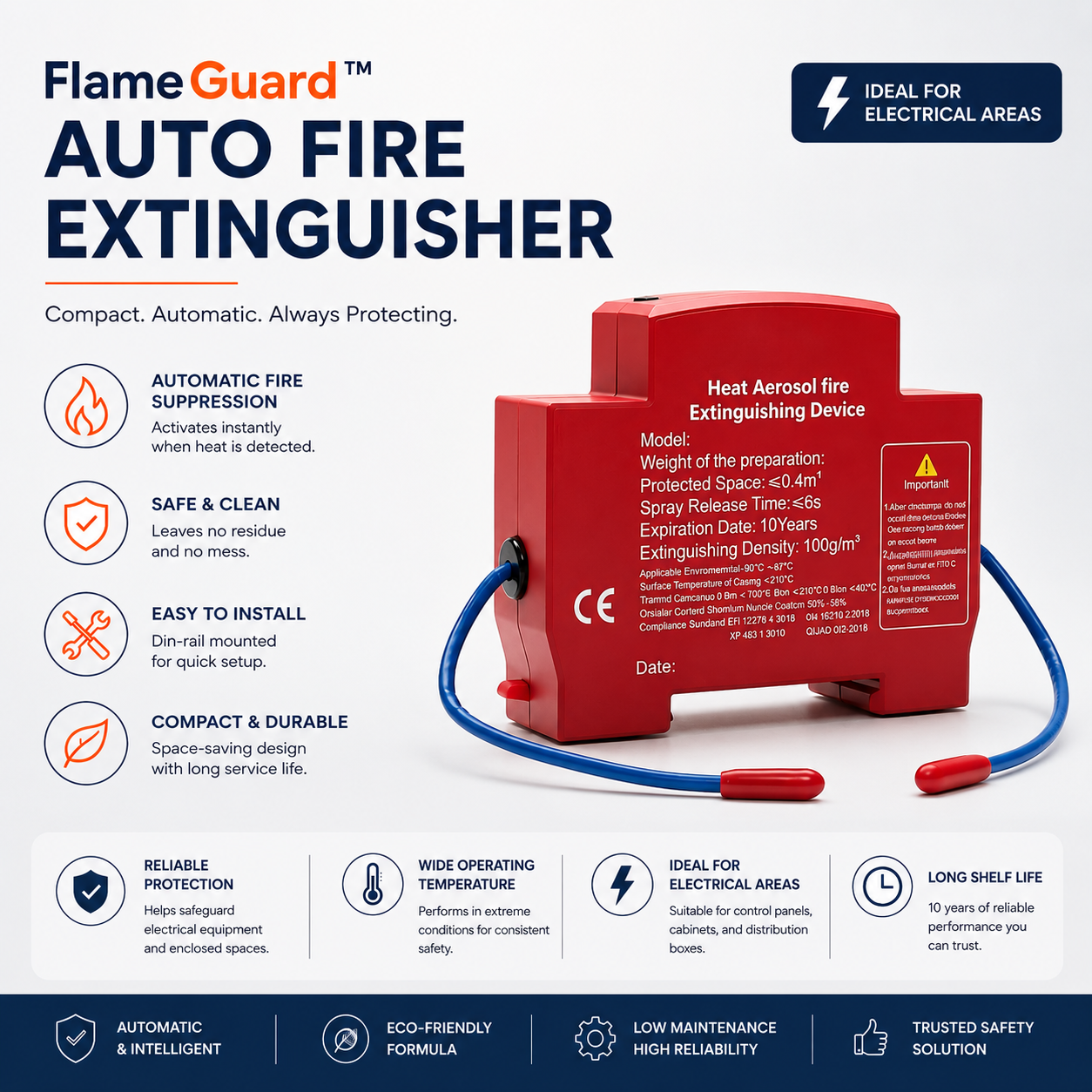 FlameGuard™ Auto Fire Extinguisher
