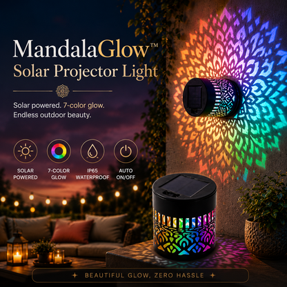 MandalaGlow™ Solar Projector Light