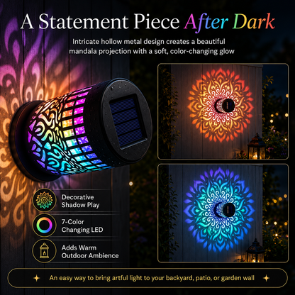 MandalaGlow™ Solar Projector Light