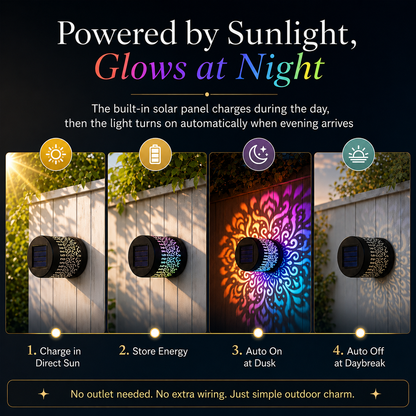 MandalaGlow™ Solar Projector Light