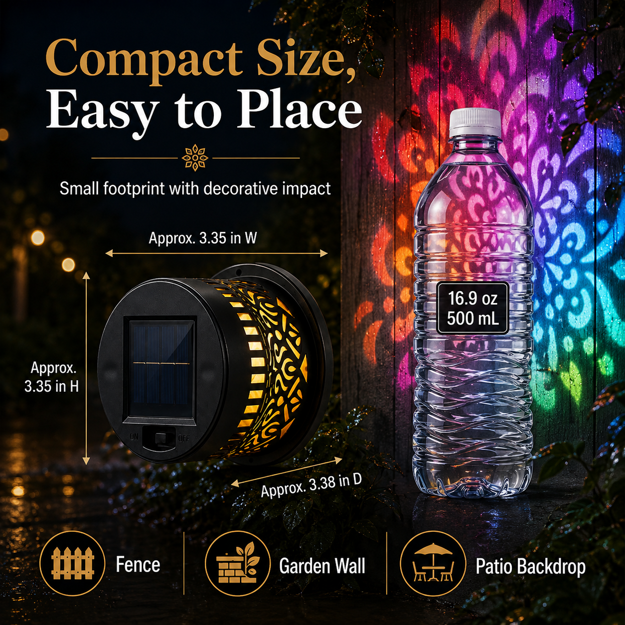 MandalaGlow™ Solar Projector Light