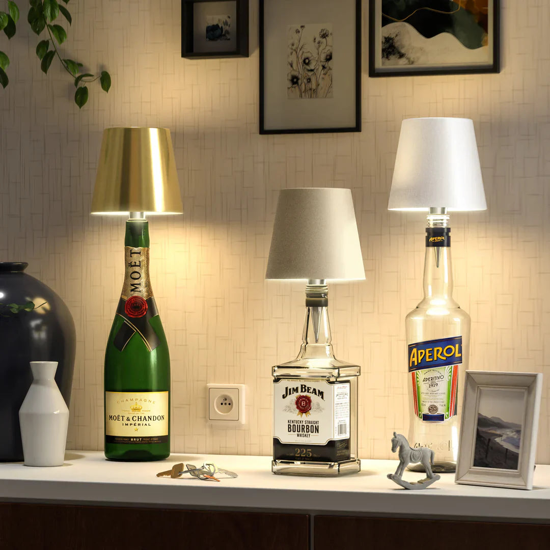 AuraLite Wireless Bottle Lamp - Rechargeable